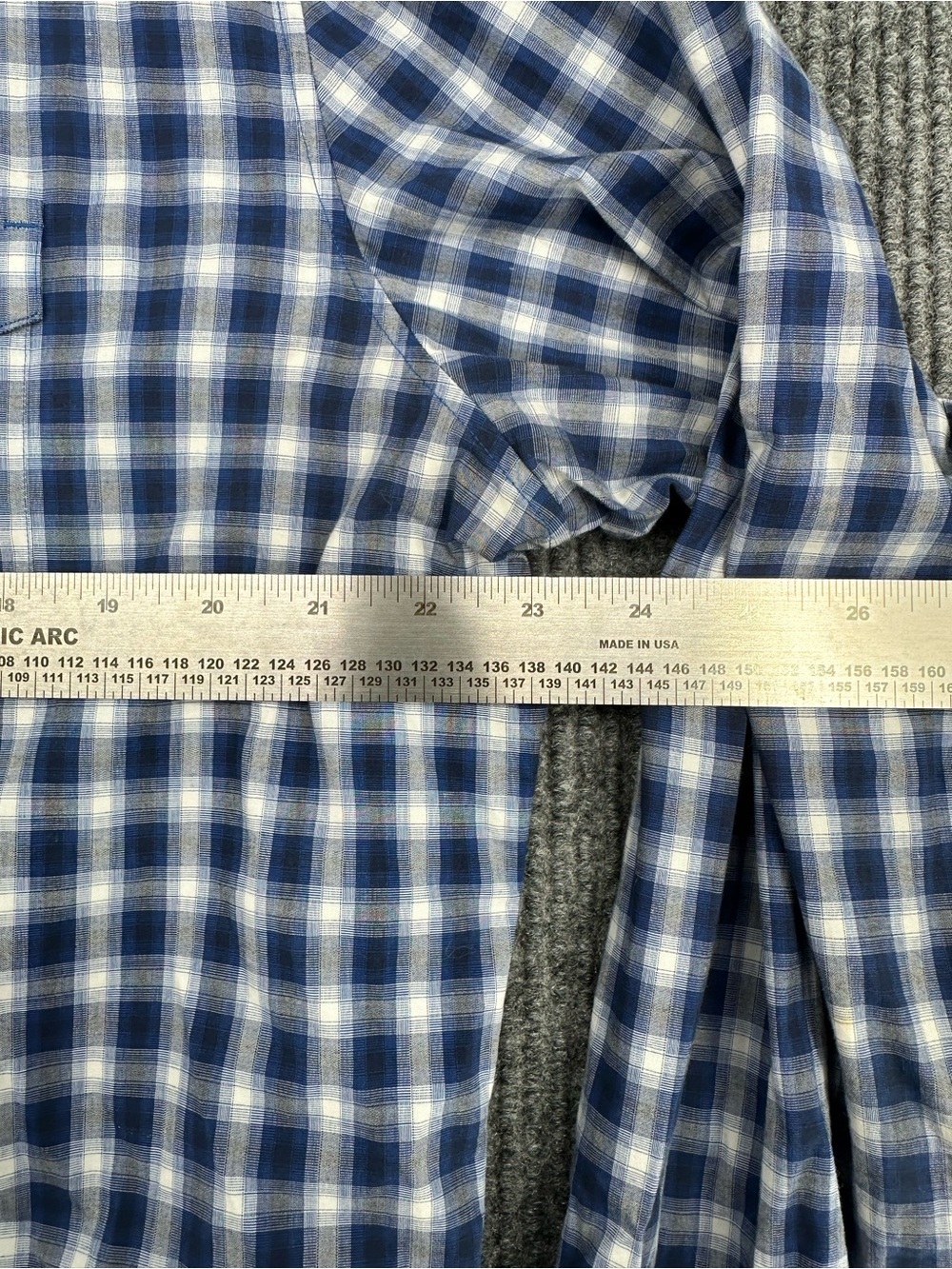 Banana Republic Blue and White Plaid Button-Down Shirt - Picture 5 of 7